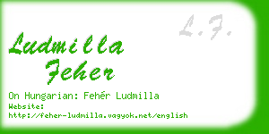 ludmilla feher business card